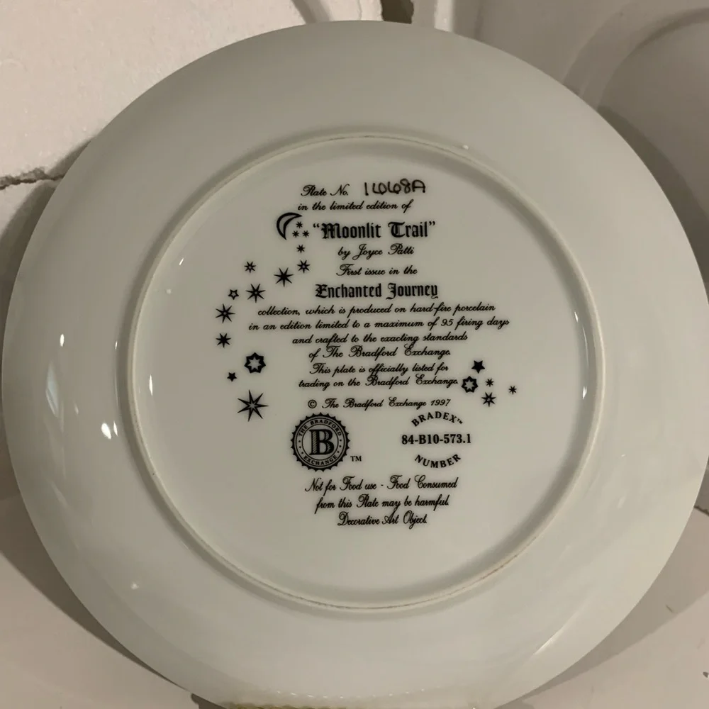 The Bradford Exchange Moonlight Trail  By Joyce Patti Plate # 1668A